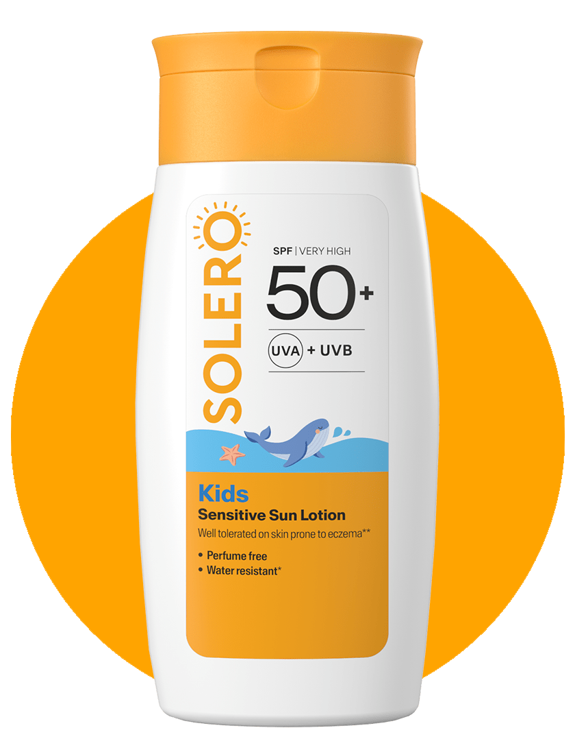 Produktfoto frontal vom Kinder Sonnenspray Sensitiv SPF50+